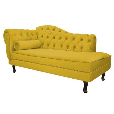Recamier Diana 160cm Lado Direito Suede Amarelo
