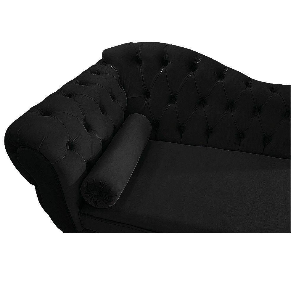 Recamier Diana 160cm Lado Direito Suede Preto - 3