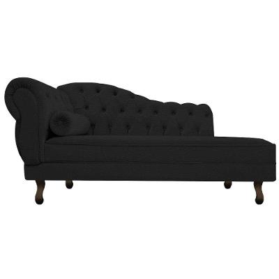 Recamier Diana 160cm Lado Direito Corano Preto