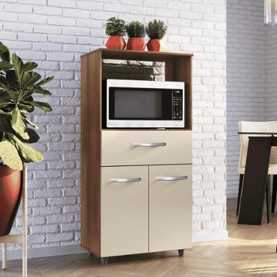 Balcão Multiuso Micro-ondas 2 Portas 1 Gaveta Savana Off White