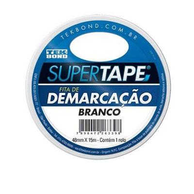 Fita Demarcação De Solo 48mm X 15 Metros Branca - Sinalização De Passarelas E Corredores