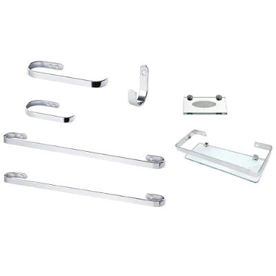 1 Kit De Banheiro 7 Peças Porta Toalha Polido 60 Cm