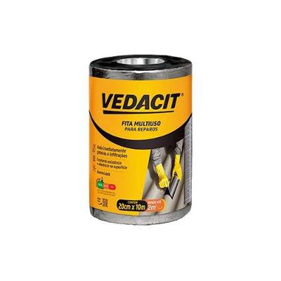 Fita Asfáltica Aluminizada 20cm X 10m - Vedacit Para Vedação E Proteção Acústica E Térmica
