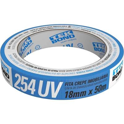 Fita Crepe Imobiliária, 18 Mm X 50 M, Azul, 17000018948 Tekbond