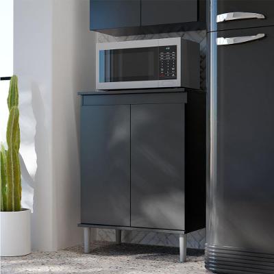 Balcão Para Micro Ondas Alice Preto