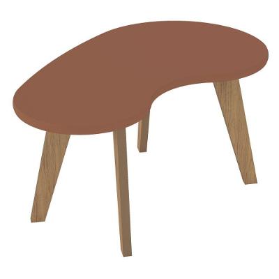 Mesa De Centro Retrô Ibaiti Terracota Carvalho