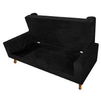 Recamier Baú Félix Queen Size 160cm Suede Preto - 2