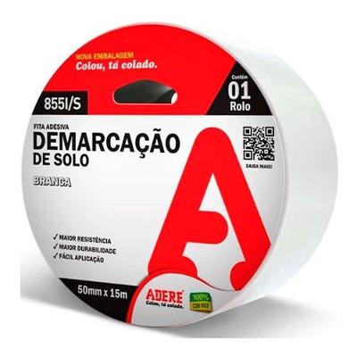 Fita Demarcação De Solo 50mm X 15m Branca Pvc - Quadras Poliesportivas, Indústria, Estacionamentos