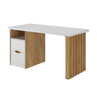 Mesa Para Computador Ripado Rússia Olmo Branco