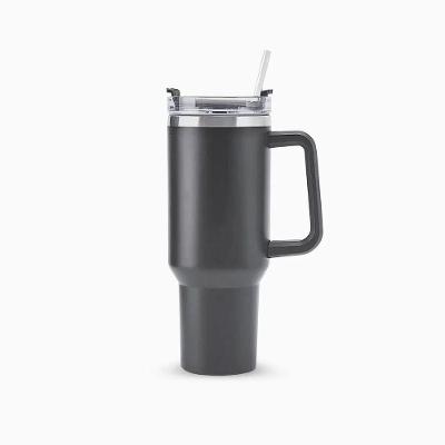 Copo Térmico Grande 1200 Ml Canudo Parede Dupla - Cinza