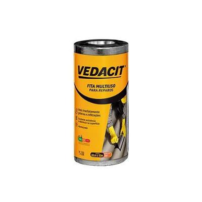 Fita Asfáltica Aluminizada 30cm X 10m Vedacit - Vedação Acústica E Térmica