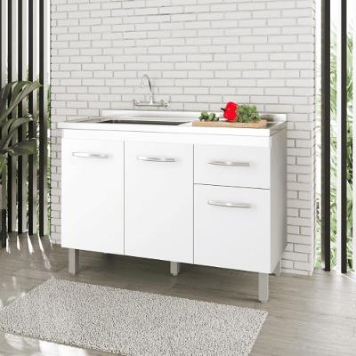 Gabinete De Cozinha Completo Com Pia Branco