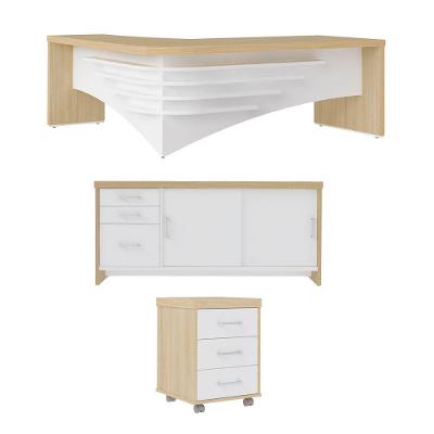 Conjunto Para Escritório Bragança Carvalho Branco