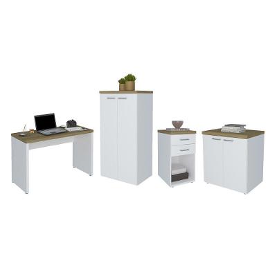 Conjunto Escritório Completo Wiesbaden Olmo Branco