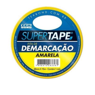 Fita Demarcação De Solo Amarela 48mm X 15 Metros - Tekbond