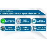 Cama Box King: Colchão Molas Ensacadas Ortobom Superpocket Freedom + Base Crc Courano White(186X198)