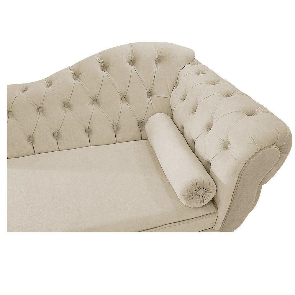 Recamier Diana 160cm Lado Esquerdo Corano Bege - Doce Sonho Móveis - 3