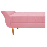 Recamier estofado Ari 100 Cm Solteiro Suede Rosa Bebê - 2