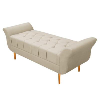 Recamier Estofado Ari 160 Cm Queen Size Corano Bege - Doce Sonho Móveis
