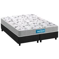 Cama Box King: Colchão Espuma Probel D45/Ep Guarda Costas Próextreme + Base Crc Suede Gray(193X203) - 1
