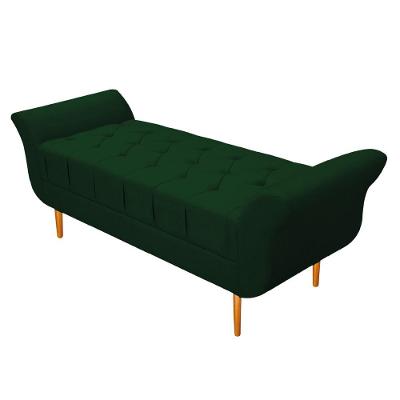 Recamier Estofado Ari 160 Cm Queen Suede Verde Doce Sonho