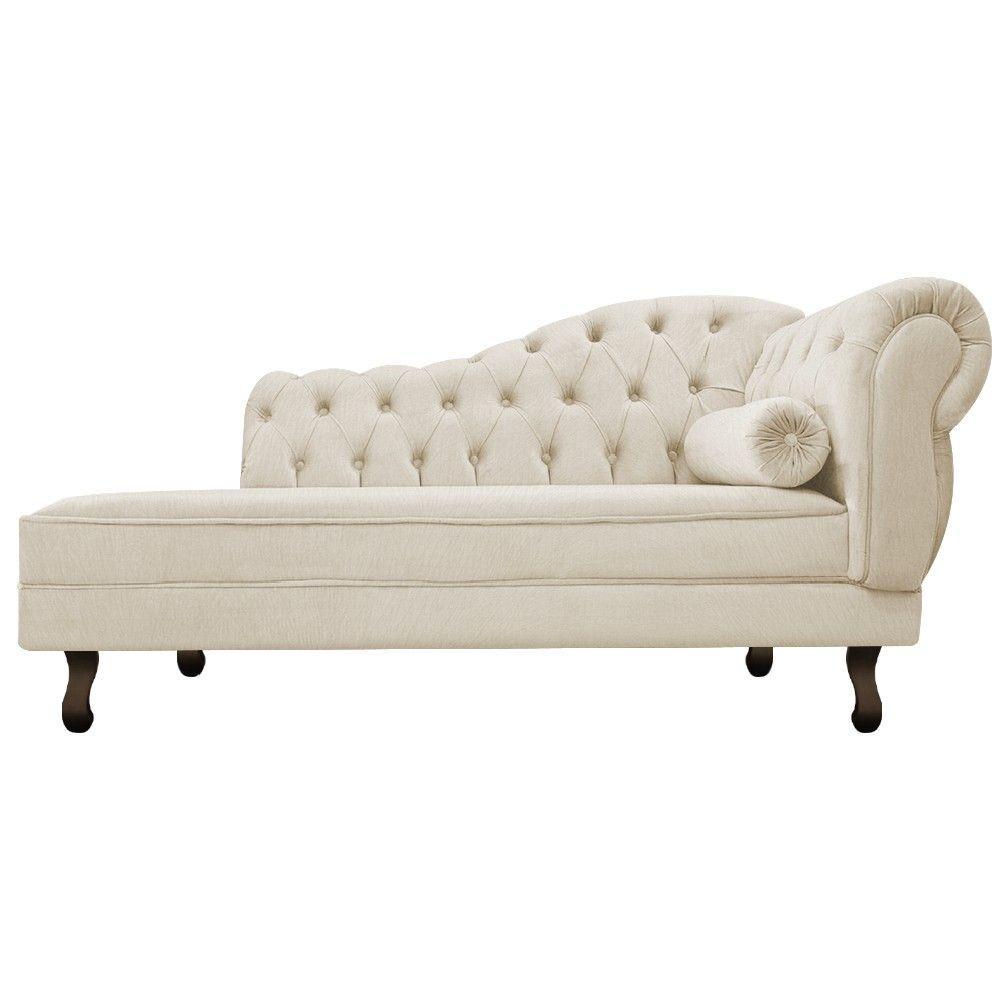 Recamier Diana 160cm Lado esquerdo Suede Bege - 2