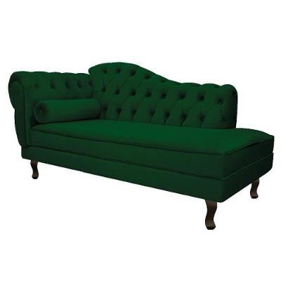 Recamier Diana 185cm Lado Direito Suede Verde