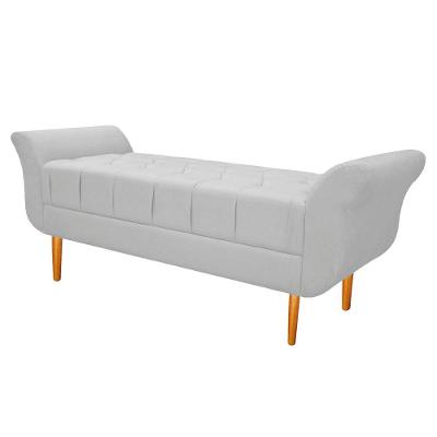Recamier estofado Ari 160 Cm Queen Size Suede Branco