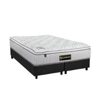 Cama Box Queen: Colchão Molas Bonnel Luckspuma Trade + Base CRC Suede Gray(158x198) - 1