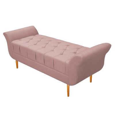 Recamier estofado Ari 195 Cm King Size Suede Rosê
