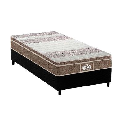 Cama Box Solteiro: Colchão Ortopédico Probel D33/EP Anatômico Guarda Costas Próintense Plus + Base CRC Suede Black(88x188)