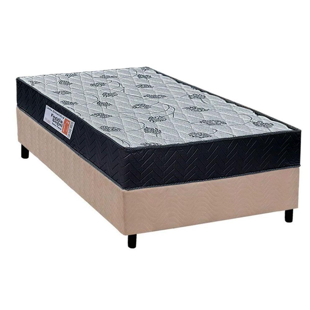 Cama Box Solteiro: Colchão Ortopédico Orthoflex Foggia Sogni Unic Face + Base CRC Suede Clean(88x188) - 7