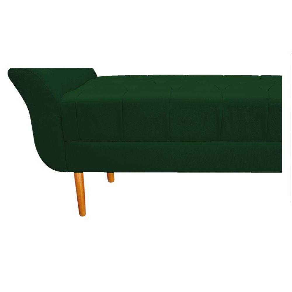 Recamier Estofado Ari 100 Cm Solteiro Suede Verde Doce Sonho - 3