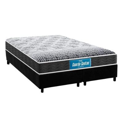 Cama Box Queen: Colchão Ortopédico Probel D28/EP Guarda Costas Prómiddle + Base CRC Suede Black(158x198)