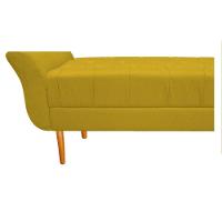 Recamier estofado Ari 100 Cm Solteiro Suede Amarelo - 2