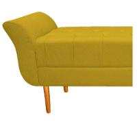 Recamier estofado Ari 100 Cm Solteiro Suede Amarelo - 5