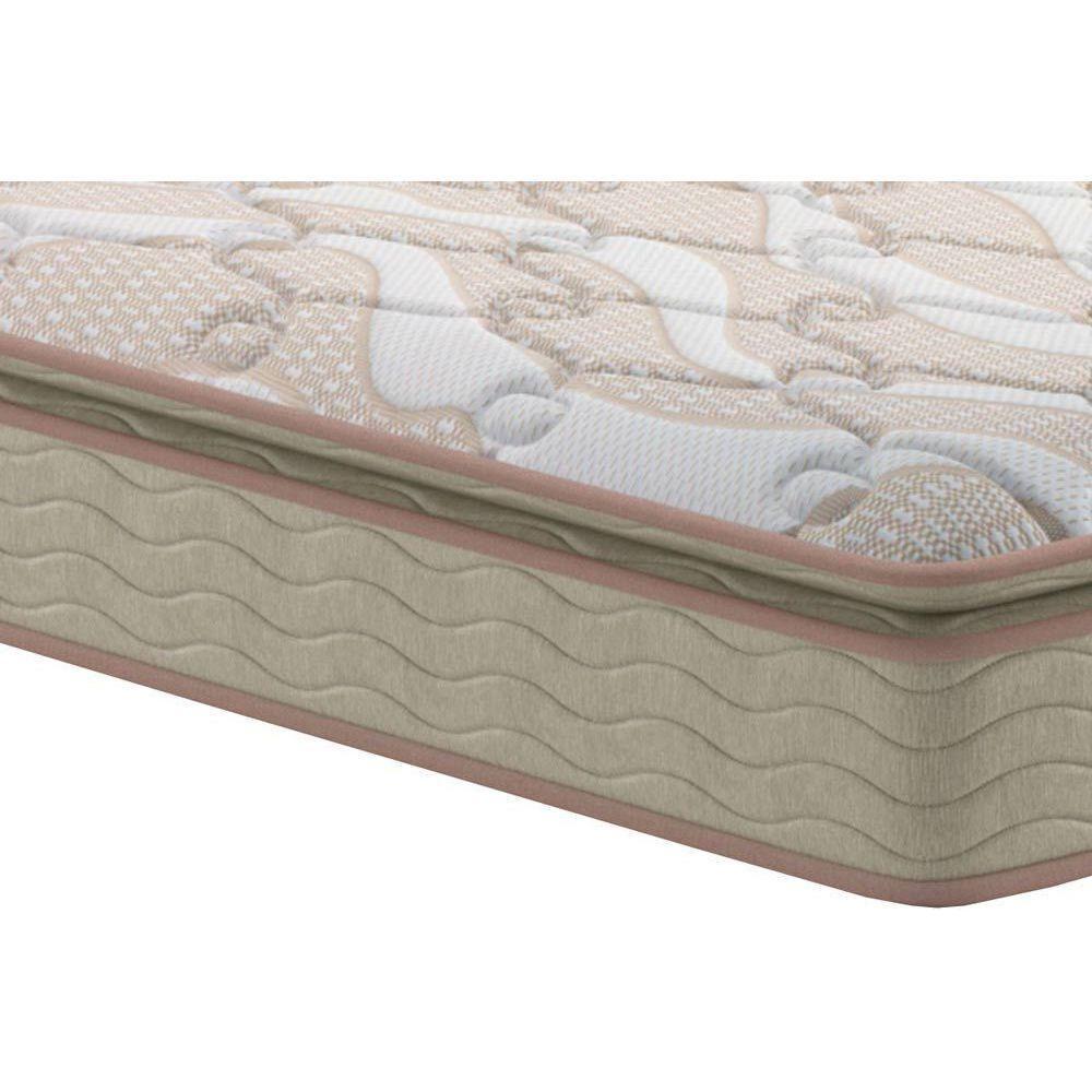 Cama Box Baú Casal: Colchão Anatômico Probel D33 / AG65 Guarda Costas Extreme Resistence Pillow Top + Base CRC Courano White(138x188) - 4