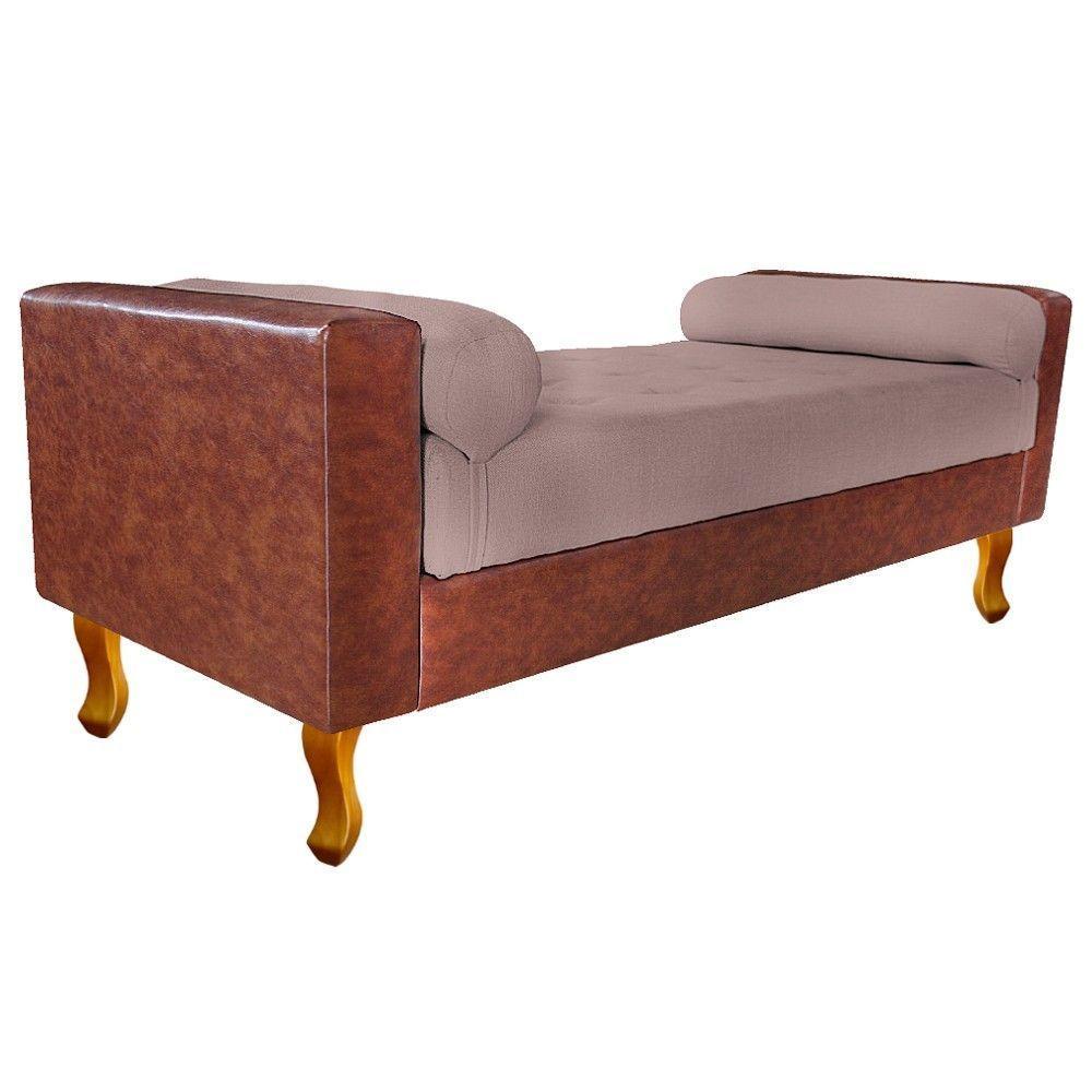 Recamier Félix Casal 140cm Corano Nozes e Linho Rosê - 1