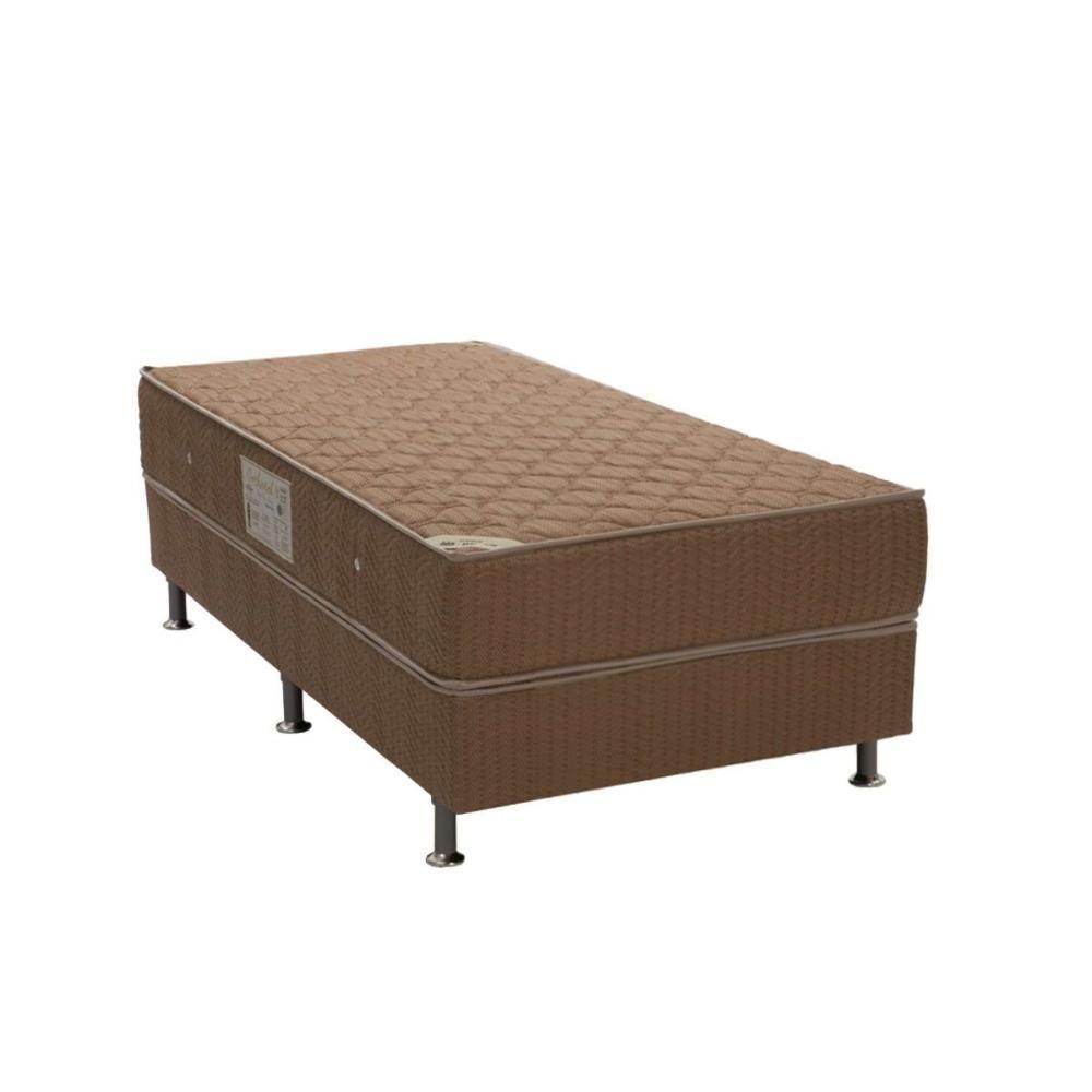 Cama Box Solteiro: Colchão Molas Ortobom Hotelaria Nanolastic Orthotel Spring + Base CRC Orthotel Brown(88x188) - 1