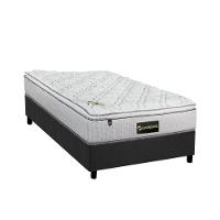 Cama Box Solteiro: Colchão Molas Bonnel Luckspuma Trade + Base CRC Suede Gray(88x188) - 1