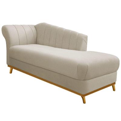 Recamier Vanessa 140cm Lado Direito Suede Bege Doce Sonho