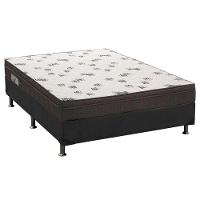 Cama Box Casal: Colchão Espuma D45 Ortobom Light Ortopilow + Base CRC Suede Gray(138x188) - 1