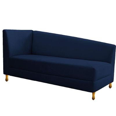 Recamier Valéria 160cm Direito Suede Azul Marinho Doce Sonho