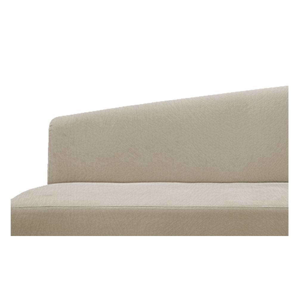 Recamier Valéria 140cm Lado Esquerdo Suede Bege Doce Sonho - 3