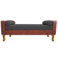 Recamier Félix Casal 140cm Corano Nozes e Linho Chumbo - 6