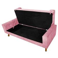 Recamier Félix Solteiro 90cm Suede Rosa Bebê Doce Sonho - 3