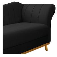 Recamier Vanessa 140cm Lado Esquerdo Suede Preto Doce Sonho - 7