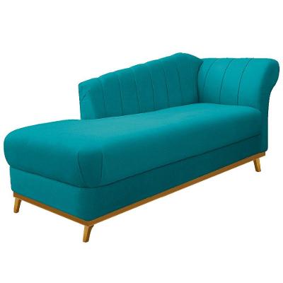 Recamier Vanessa 140cm Esquerdo Suede Turquesa Doce Sonho