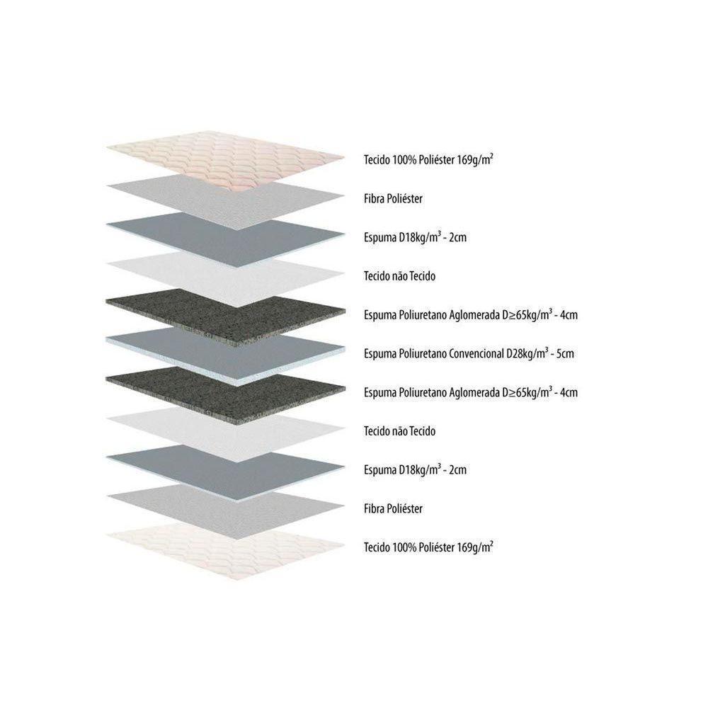 Cama Box Baú Casal: Colchão Espuma Herval D28 / Ag65 Frontier + Base Crc Suede Brown(138X188) - 5