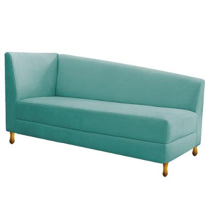Recamier Valéria 140cm Lado Direito Suede Azul Tiffany